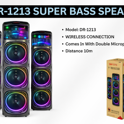 DR-1213 Super Bass Speaker-Flash Zone Electronics فلاش زون للالكترونيات