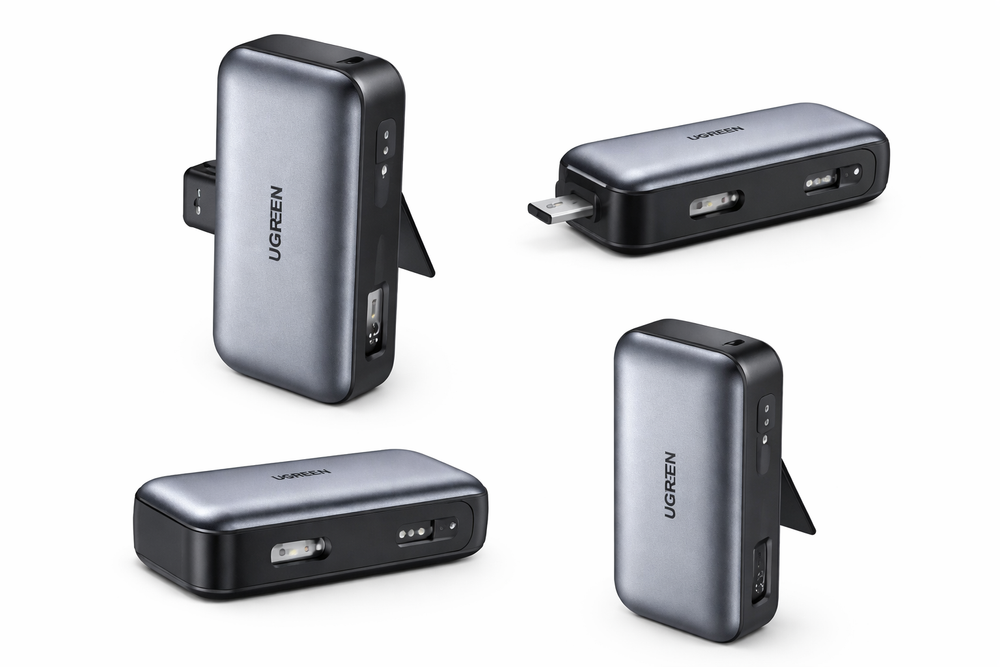 UGREEN Nexode PB503 5000mAh Power Bank with Built-in USB-C Connector – 20W PD Fast Charging, Compact Portable Charger with Kickstand-Flash Zone Electronics فلاش زون للالكترونيات
