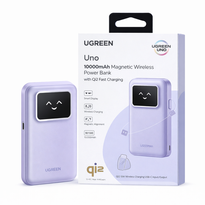 UGREEN Uno 10000mAh Magnetic Wireless Power Bank with Qi2 Fast Charging-Flash Zone Electronics فلاش زون للالكترونيات