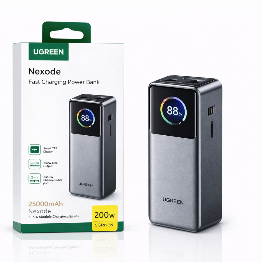 UGREEN Nexode 25000mAh 200W Fast Charging Power Bank-Flash Zone Electronics فلاش زون للالكترونيات