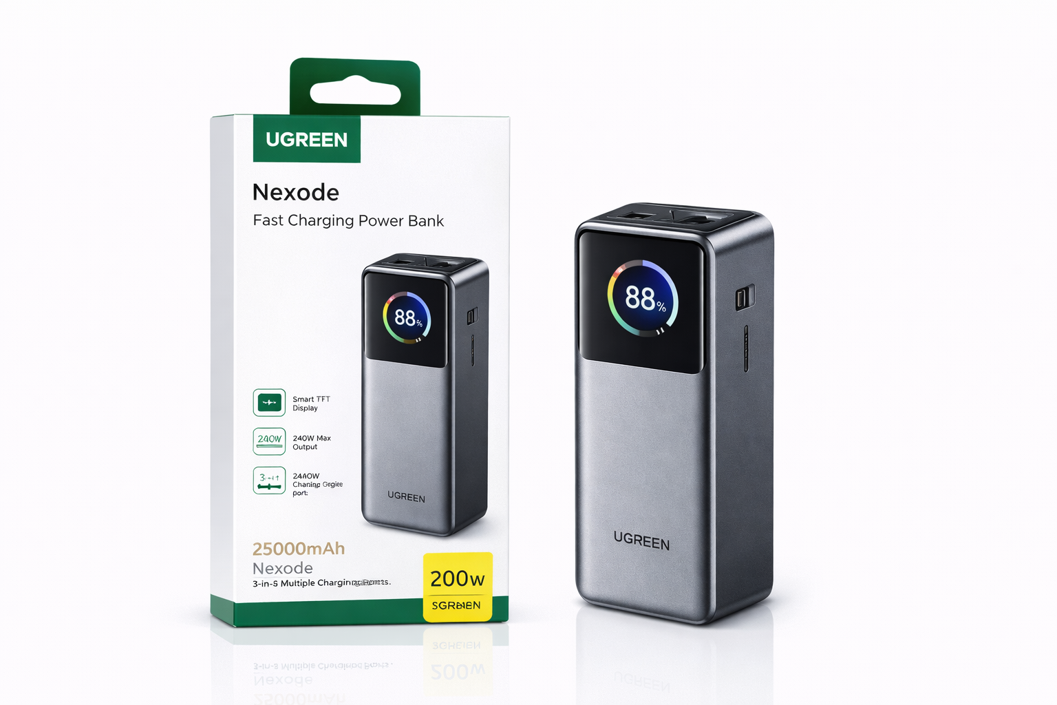 UGREEN Nexode 25000mAh 200W Fast Charging Power Bank-Flash Zone Electronics فلاش زون للالكترونيات