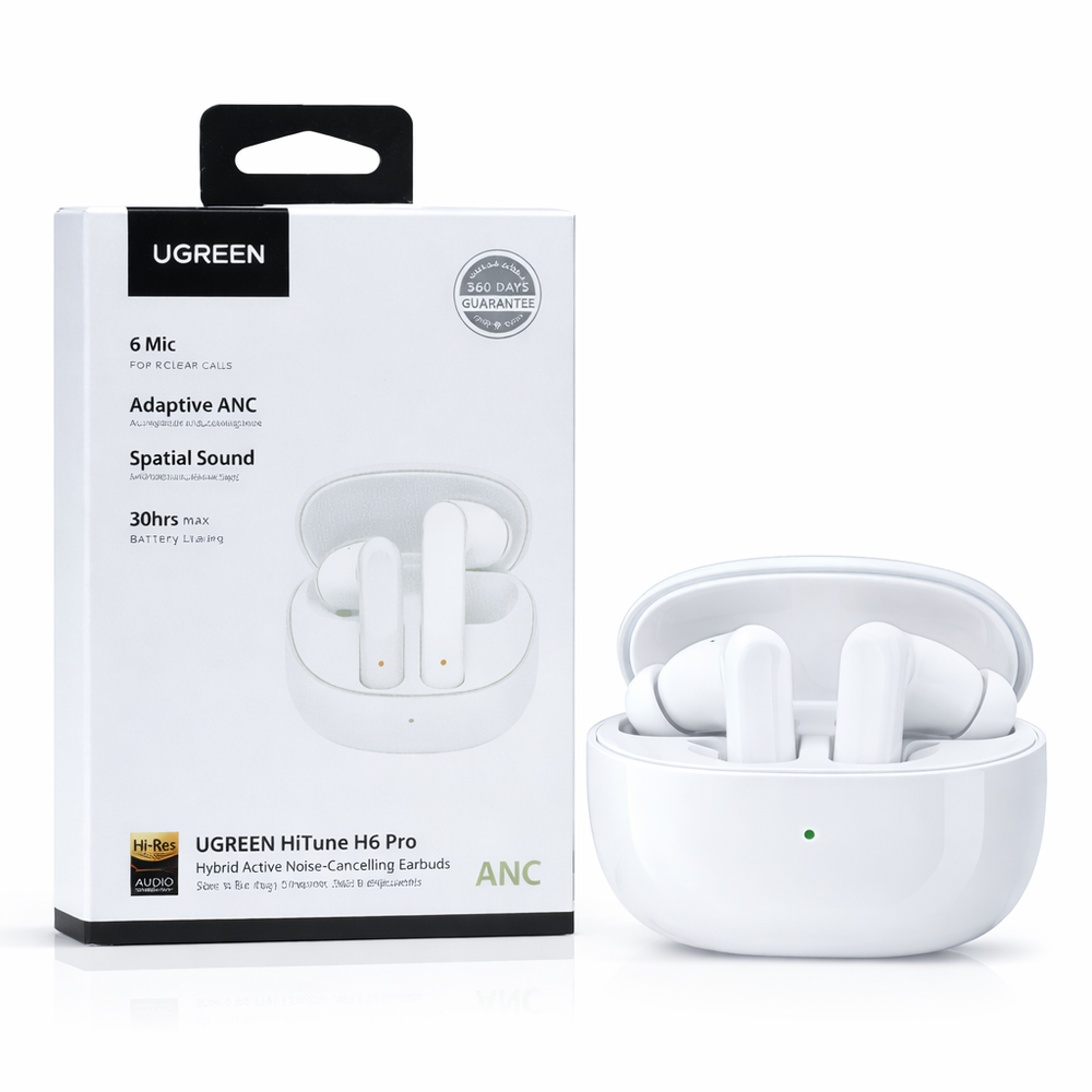 UGREEN HiTune H6 Pro Hybrid ANC True Wireless Earbuds-Flash Zone Electronics فلاش زون للالكترونيات