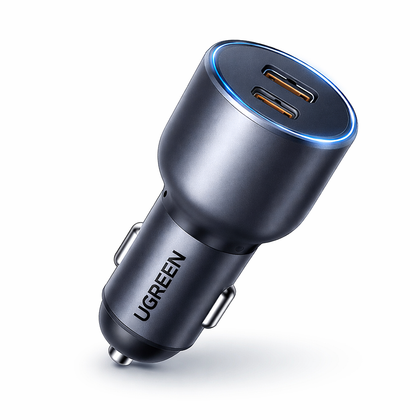 UGREEN 63W Dual USB-C Car Charger-Flash Zone Electronics فلاش زون للالكترونيات