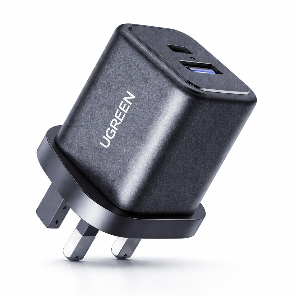 UGREEN 2-Port 30W GaN Fast Charger (USB-C + USB-A)-Flash Zone Electronics فلاش زون للالكترونيات