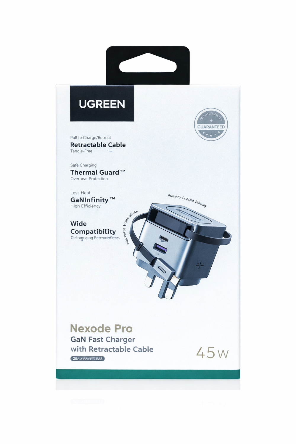 UGREEN Nexode Pro 45W GaN Charger with Retractable Cable-Flash Zone Electronics فلاش زون للالكترونيات