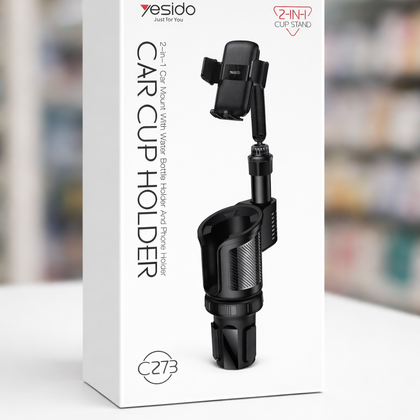 Car Cup Holder Phone Mount – Adjustable Cup Stand with Water Bottle Holder-Flash Zone Electronics فلاش زون للالكترونيات