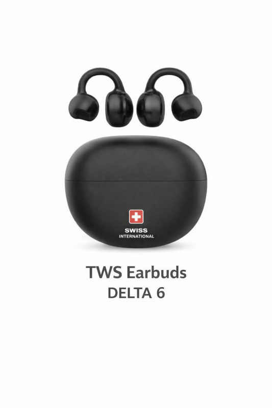 DELTA 6 TWS Earbuds – Wireless Bluetooth Earphones with Charging Case | HD Sound | Touch Control | 3 Units Pack-Flash Zone Electronics فلاش زون للالكترونيات