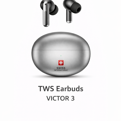 VICTOR 3 TWS Earbuds – Wireless Bluetooth 5.0 Earphones with Charging Case | HD Stereo Sound | Touch Control | Android & iOS Compatible-Flash Zone Electronics فلاش زون للالكترونيات
