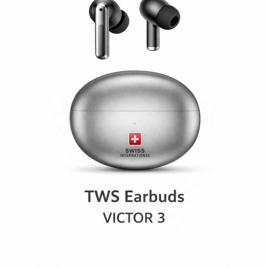 VICTOR 3 TWS Earbuds – Wireless Bluetooth 5.0 Earphones with Charging Case | HD Stereo Sound | Touch Control | Android & iOS Compatible-Flash Zone Electronics فلاش زون للالكترونيات