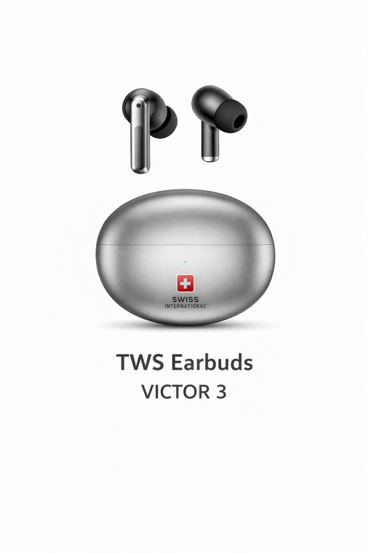 VICTOR 3 TWS Earbuds – Wireless Bluetooth 5.0 Earphones with Charging Case | HD Stereo Sound | Touch Control | Android & iOS Compatible-Flash Zone Electronics فلاش زون للالكترونيات