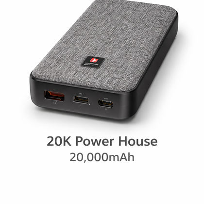 20K Power House Power Bank – 20,000mAh | USB-C 20W PD Fast Charging | Dual USB Output | Portable Charger-Flash Zone Electronics فلاش زون للالكترونيات
