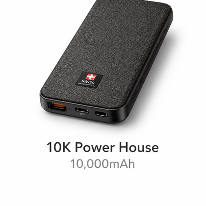 10K Power House Power Bank – 10,000mAh | USB-C 20W PD Fast Charging | Dual USB Output | Portable Charger-Flash Zone Electronics فلاش زون للالكترونيات