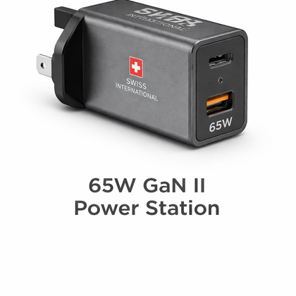 65W GaN II Power Station – Fast Charging USB-C PD Wall Charger | Compact Multi-Port Adapter-Flash Zone Electronics فلاش زون للالكترونيات