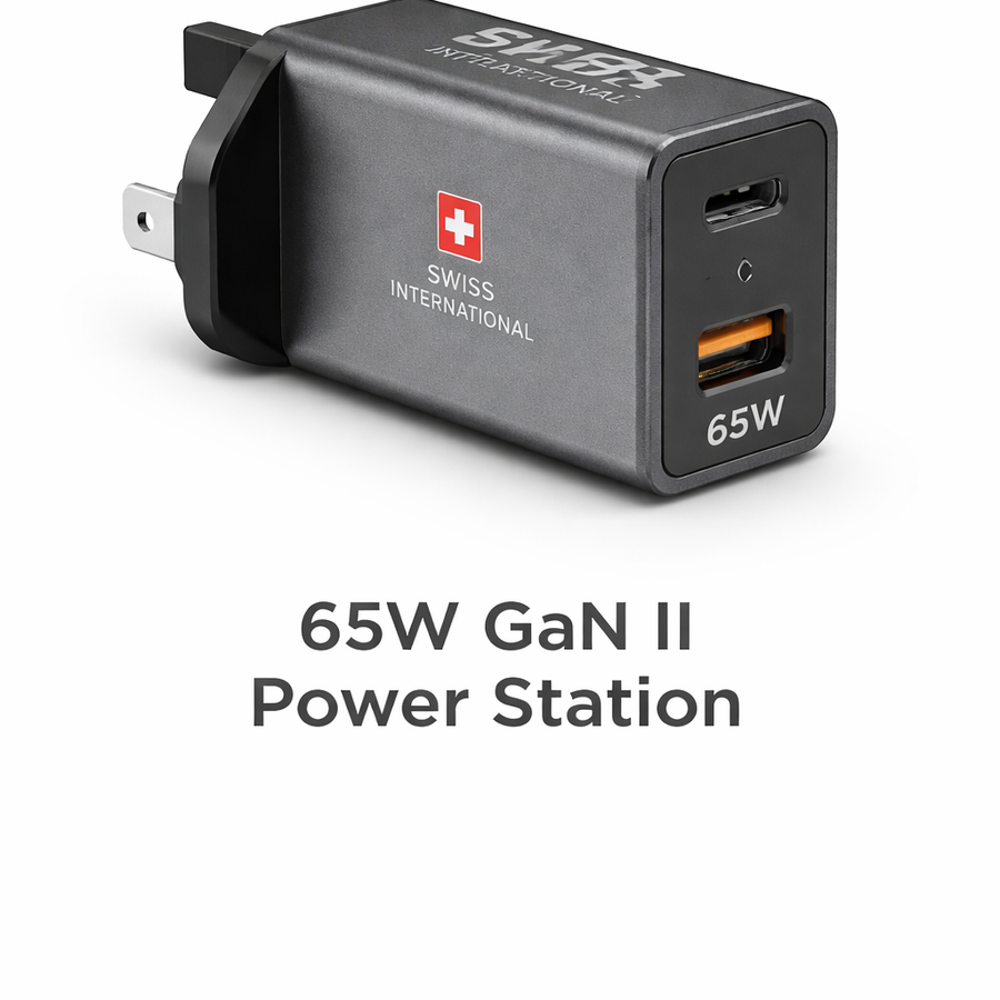 65W GaN II Power Station – Fast Charging USB-C PD Wall Charger | Compact Multi-Port Adapter-Flash Zone Electronics فلاش زون للالكترونيات