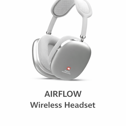 AIRFLOW Wireless Headset – Bluetooth Over-Ear Headphones | Deep Bass | Comfortable Fit | Rechargeable-Flash Zone Electronics فلاش زون للالكترونيات