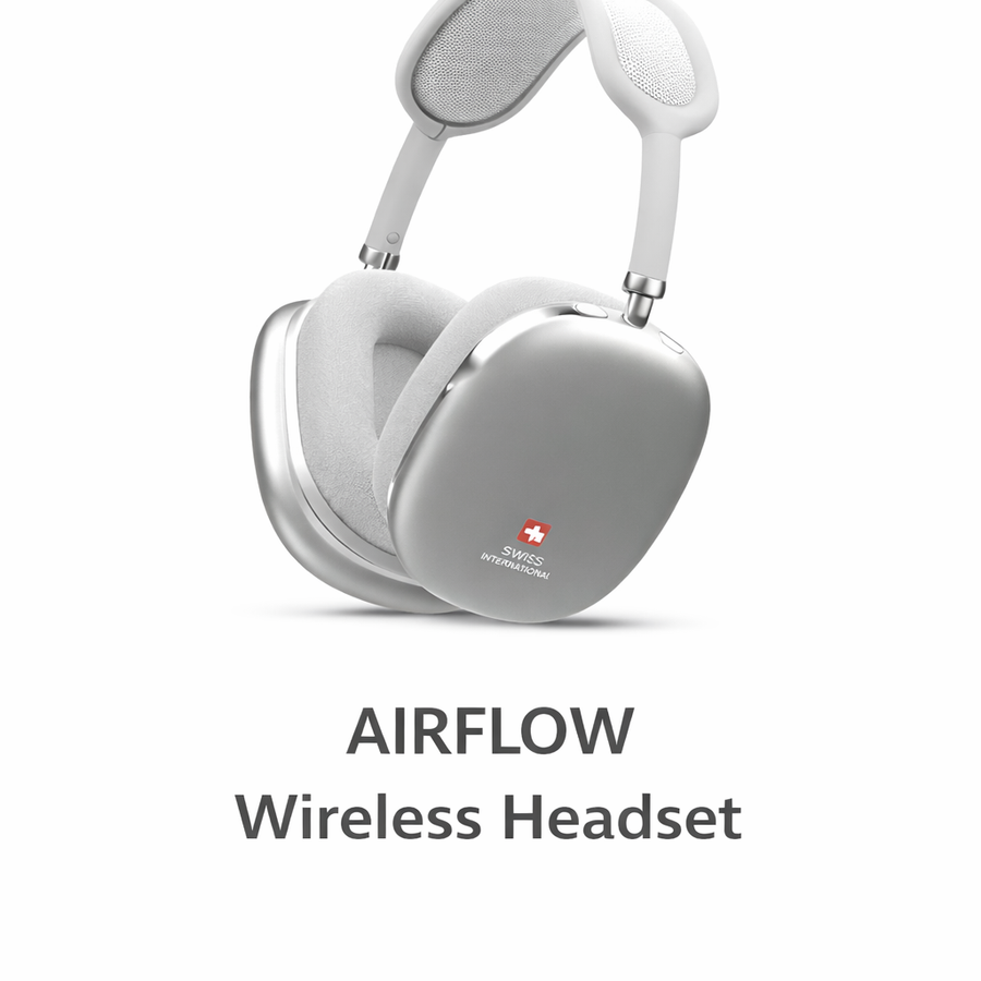 AIRFLOW Wireless Headset – Bluetooth Over-Ear Headphones | Deep Bass | Comfortable Fit | Rechargeable-Flash Zone Electronics فلاش زون للالكترونيات