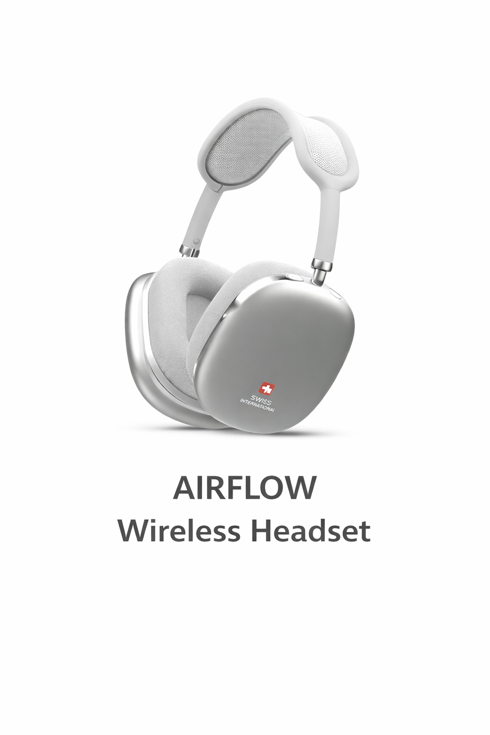 AIRFLOW Wireless Headset – Bluetooth Over-Ear Headphones | Deep Bass | Comfortable Fit | Rechargeable-Flash Zone Electronics فلاش زون للالكترونيات