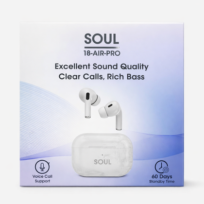 SOUL 18-AIR-PRO True Wireless Earbuds-Flash Zone Electronics فلاش زون للالكترونيات