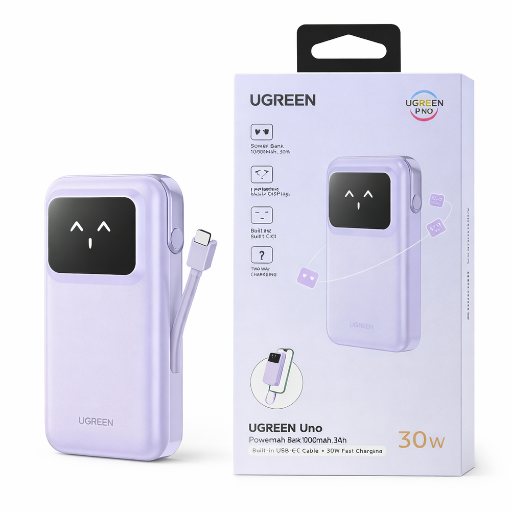 UGREEN Uno 10000mAh Power Bank – 30W Fast Charging Portable Charger-Flash Zone Electronics فلاش زون للالكترونيات