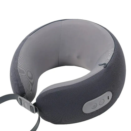 Green Lion Ergonomic Pillow with Neck Massager Function – Gray-Flash Zone Electronics فلاش زون للالكترونيات