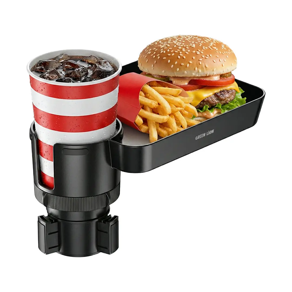 Green Lion Multi-Function Car Cup Holder Tray – 2-in-1 Car Storage Tray & Drink Holder-Flash Zone Electronics فلاش زون للالكترونيات