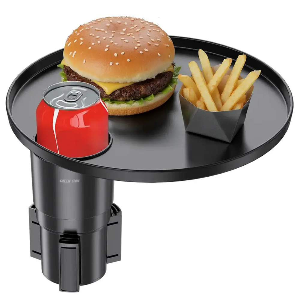 Green Lion Travel Tray Car Cup Holder – Multi-Functional Car Storage Tray with Secure Cup Holder-Flash Zone Electronics فلاش زون للالكترونيات