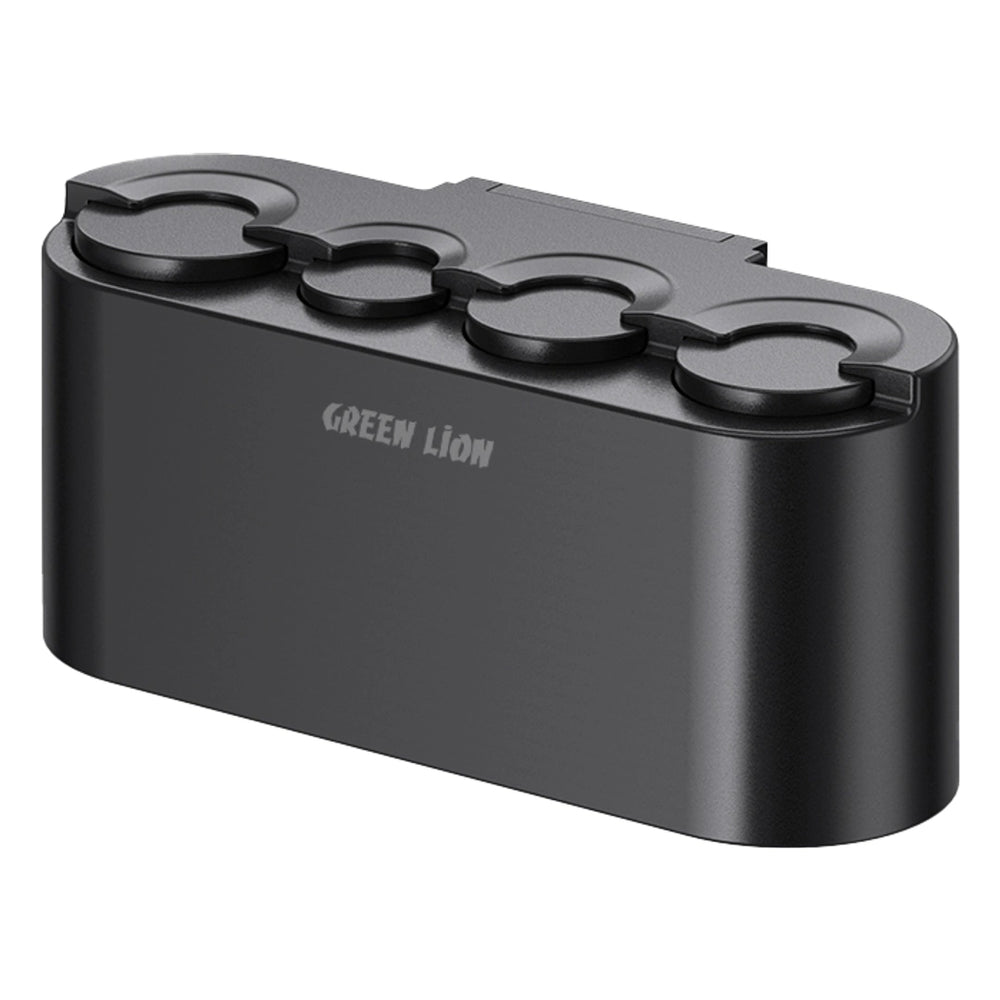 Green Lion Coin Dock Car Coin Organizer Black – 60-Coin Capacity, 4 Coin Sizes, Easy Adhesive Mount-Flash Zone Electronics فلاش زون للالكترونيات