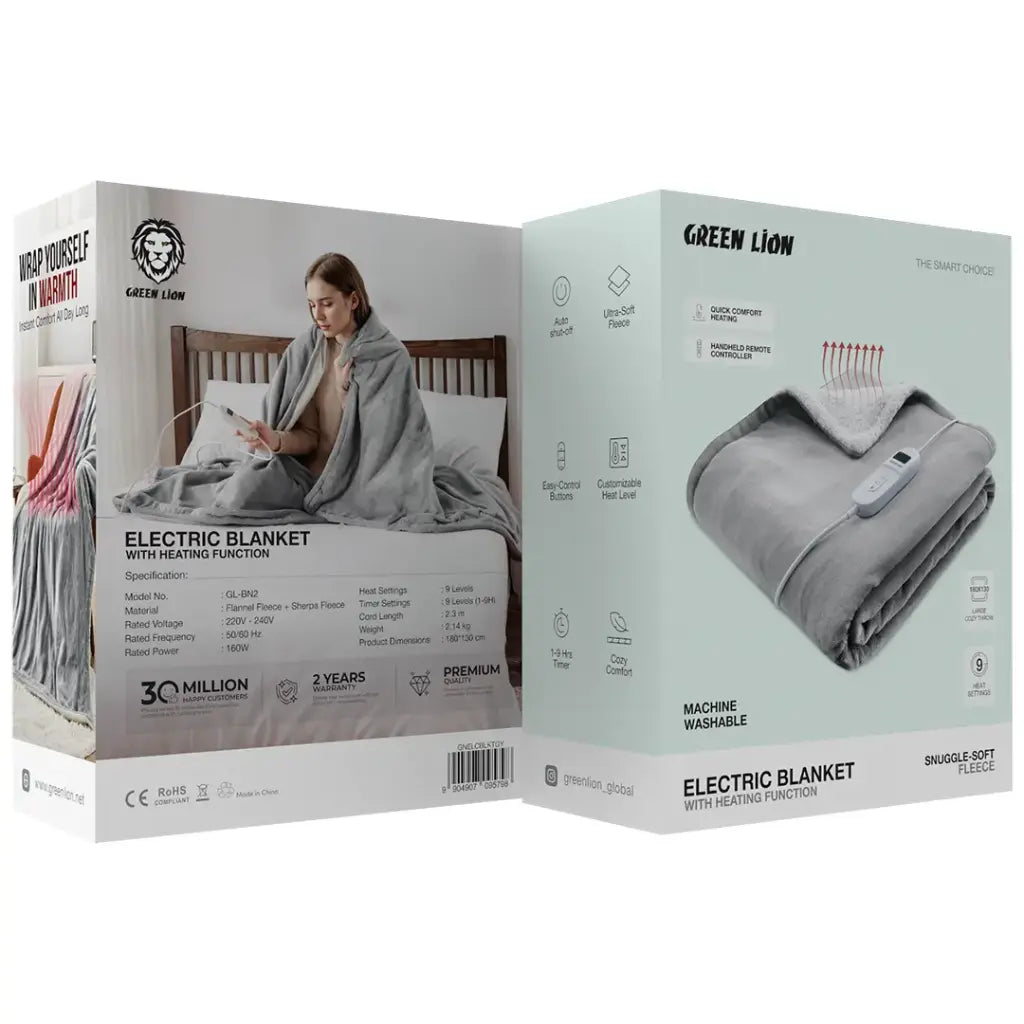 Green Lion Electric Blanket with Heating Function-Flash Zone Electronics فلاش زون للالكترونيات