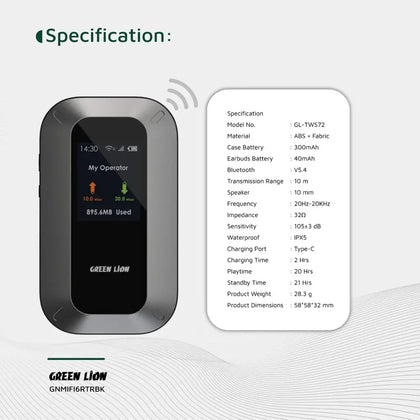 Green Lion Portable MiFi Router-Flash Zone Electronics فلاش زون للالكترونيات