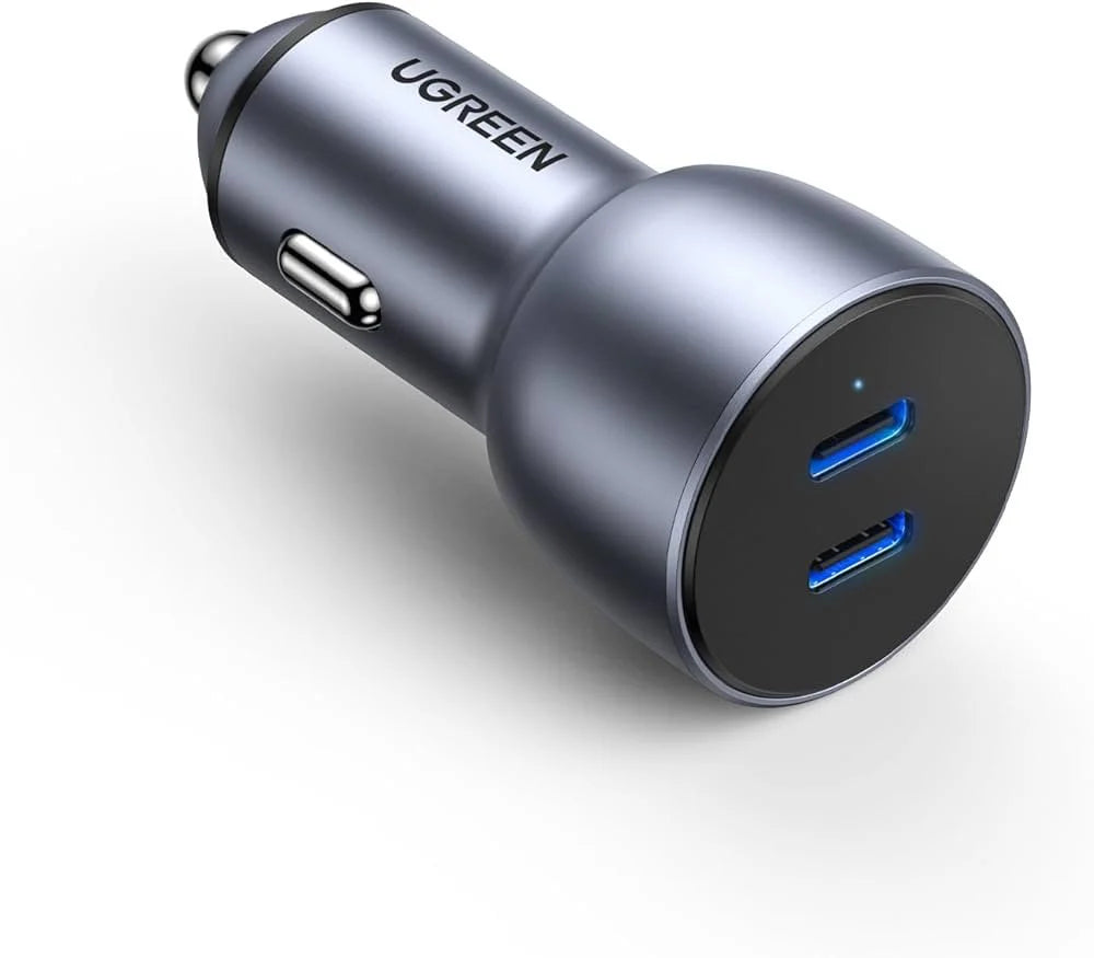 UGREEN 50W Dual USB-C Car Charger-Flash Zone Electronics فلاش زون للالكترونيات
