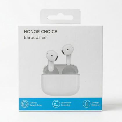 HONOR Choice Earbuds E6i – True Wireless Bluetooth Earbuds (White)-Flash Zone Electronics فلاش زون للالكترونيات