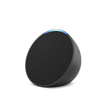 Load image into Gallery viewer, Echo Dot (5th Gen) | smart bluetooth speaker with vibrant sound and Alexa | Use your voice to control smart home devices, play music or the Quran, and more (speaks English &amp; Khaleeji) | Charcoal
