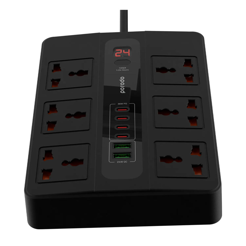 Porodo Multi-Port Super HUB 4 USB-C / 2 USB-A – Ultimate Home & Office Kit (3M)-Flash Zone Electronics فلاش زون للالكترونيات