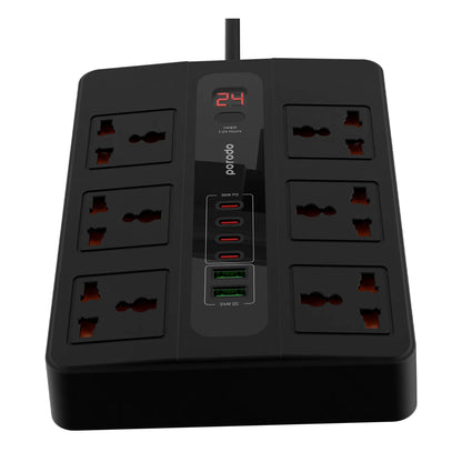 Porodo Multi-Port Super HUB 4 USB-C / 2 USB-A – Ultimate Home & Office Kit (3M)-Flash Zone Electronics فلاش زون للالكترونيات