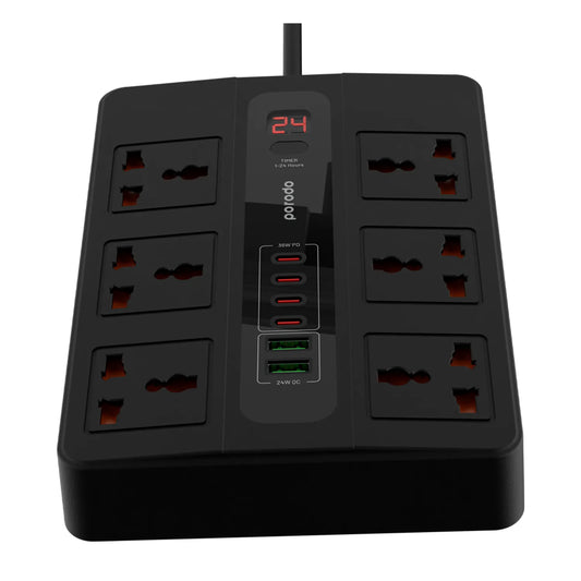 Porodo Multi-Port Super HUB 4 USB-C / 2 USB-A – Ultimate Home & Office Kit (3M)-Flash Zone Electronics فلاش زون للالكترونيات