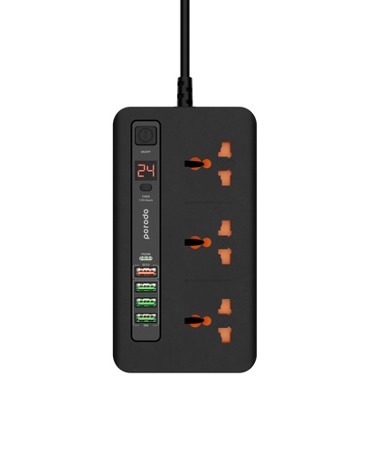 Porodo Multi-Port Power HUB 4 USBA/USB-C Ultimate Home & Office Kit 2M-Flash Zone Electronics فلاش زون للالكترونيات
