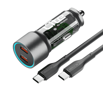Moxedo Lite 38W Car Charger PD 3.0 Dual USB‑C & USB‑A Port-Flash Zone Electronics فلاش زون للالكترونيات