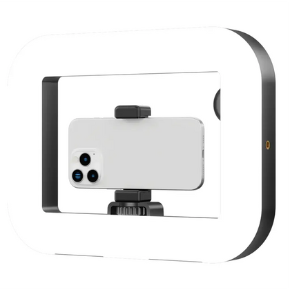 Porodo Lifestyle Handheld Ring Grip Camera & Phone Vlogging Light with Desktop Support & Phone Clamp-Flash Zone Electronics فلاش زون للالكترونيات