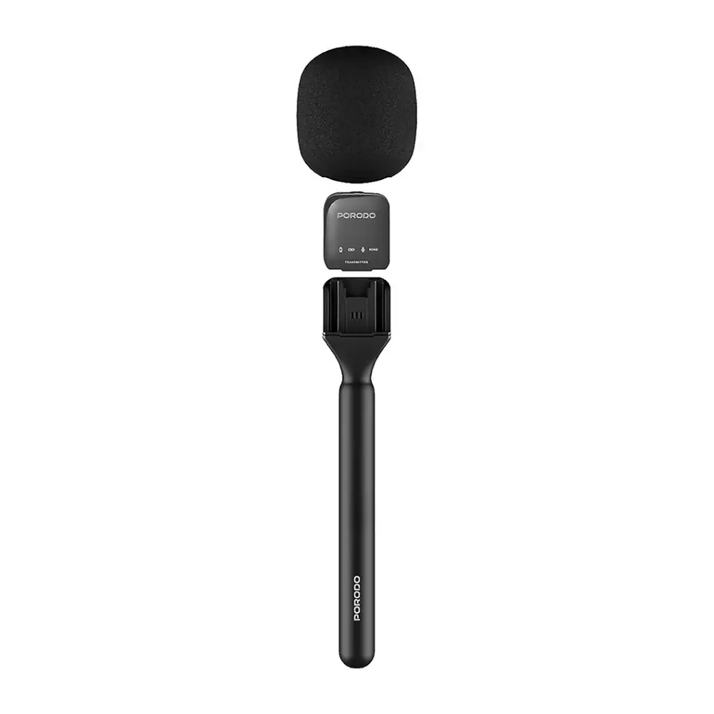 Porodo Two-Device Connect Handheld Lavalier Microphone-Flash Zone Electronics فلاش زون للالكترونيات
