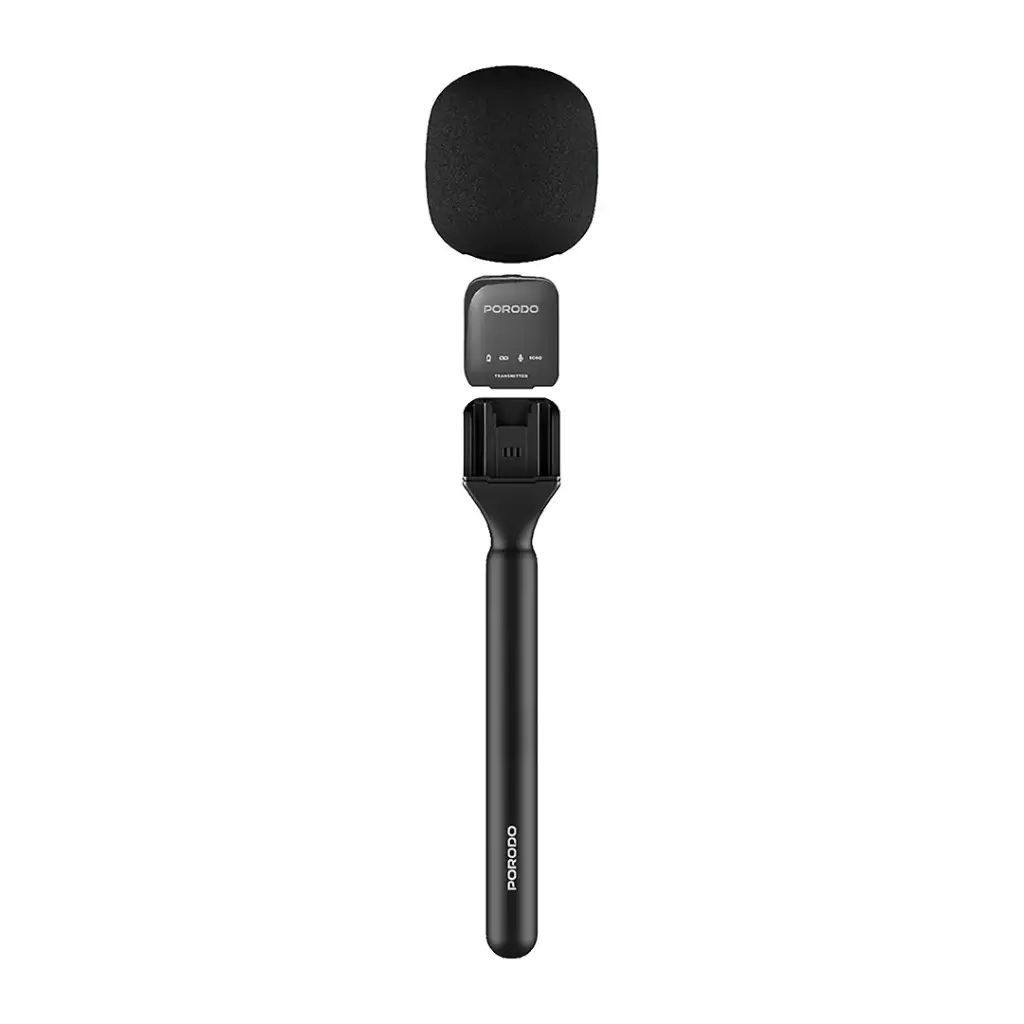 Porodo Two-Device Connect Handheld Lavalier Microphone-Flash Zone Electronics فلاش زون للالكترونيات