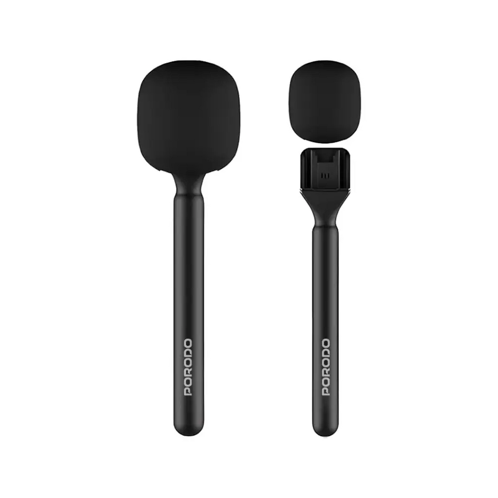 Porodo Two-Device Connect Handheld Lavalier Microphone-Flash Zone Electronics فلاش زون للالكترونيات