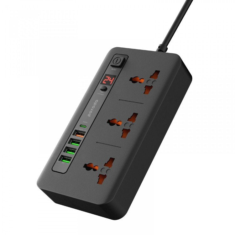 Porodo Multi-Port Power HUB 4 USBA/USB-C Ultimate Home & Office Kit 2M-Flash Zone Electronics فلاش زون للالكترونيات