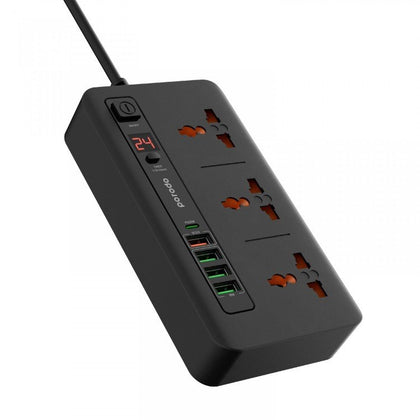 Porodo Multi-Port Power HUB 4 USBA/USB-C Ultimate Home & Office Kit 2M-Flash Zone Electronics فلاش زون للالكترونيات