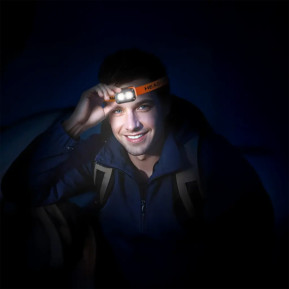 Porodo Wave-Sensor Rechargeable LED Headlamp-Flash Zone Electronics فلاش زون للالكترونيات