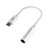Promate Dynamic Stereo USB‑C to 3.5mm AUX Adapter – White-Flash Zone Electronics فلاش زون للالكترونيات