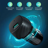 RAVPOWER PD Pioneer 20W USB‑C Fast Car Charger – 1-Port 20W PD Car Adapter (Black)-Flash Zone Electronics فلاش زون للالكترونيات
