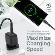 Promate USB‑C to USB‑C Cable 60W High Tensile Strength 60 W Power Delivery USB‑C Fast‑Charging & Data Cable (XCord‑CC)-Flash Zone Electronics فلاش زون للالكترونيات