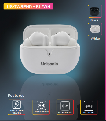 UNISONIC Pro HD Transparent TWS Earphones-Flash Zone Electronics فلاش زون للالكترونيات