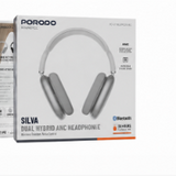 Porodo Soundtec Silva Dual Hybrid ANC Headphone – Bluetooth 5.3 Wireless Over-Ear Headphones-Flash Zone Electronics فلاش زون للالكترونيات