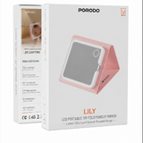 Porodo Lily LED Portable Tri-Fold Makeup Mirror-Flash Zone Electronics فلاش زون للالكترونيات